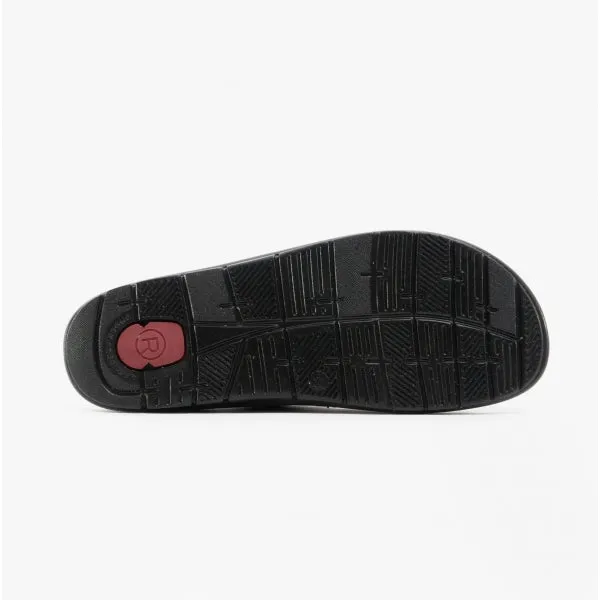 5918 Mens Leather Mule Sandals Anthracite