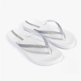 ANAROMIC LOLITA GLITTER Ladies Vegan Flip-Flops White