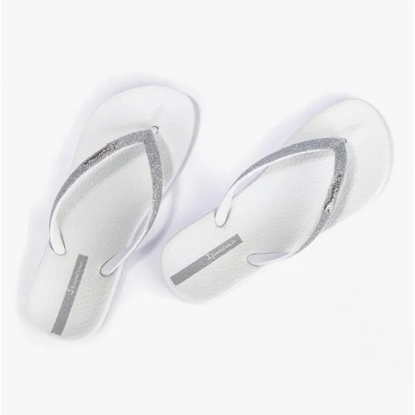 ANAROMIC LOLITA GLITTER Ladies Vegan Flip-Flops White