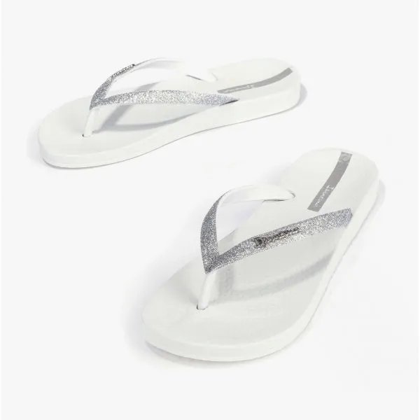ANAROMIC LOLITA GLITTER Ladies Vegan Flip-Flops White