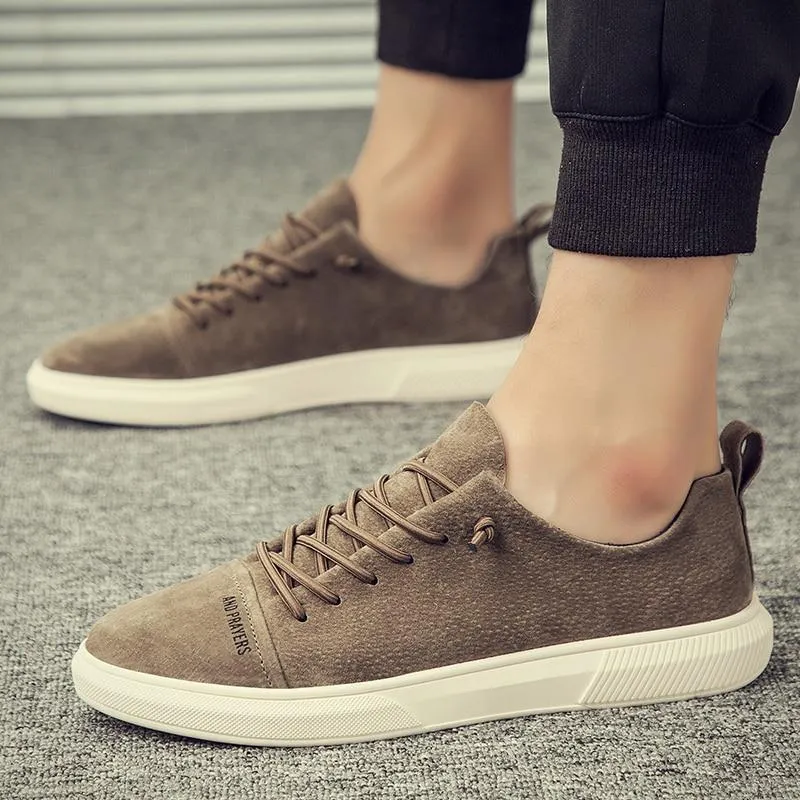 Angelo Ricci™ Designer British Style Suede Leather Sneakers