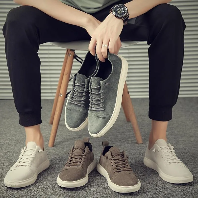Angelo Ricci™ Designer British Style Suede Leather Sneakers
