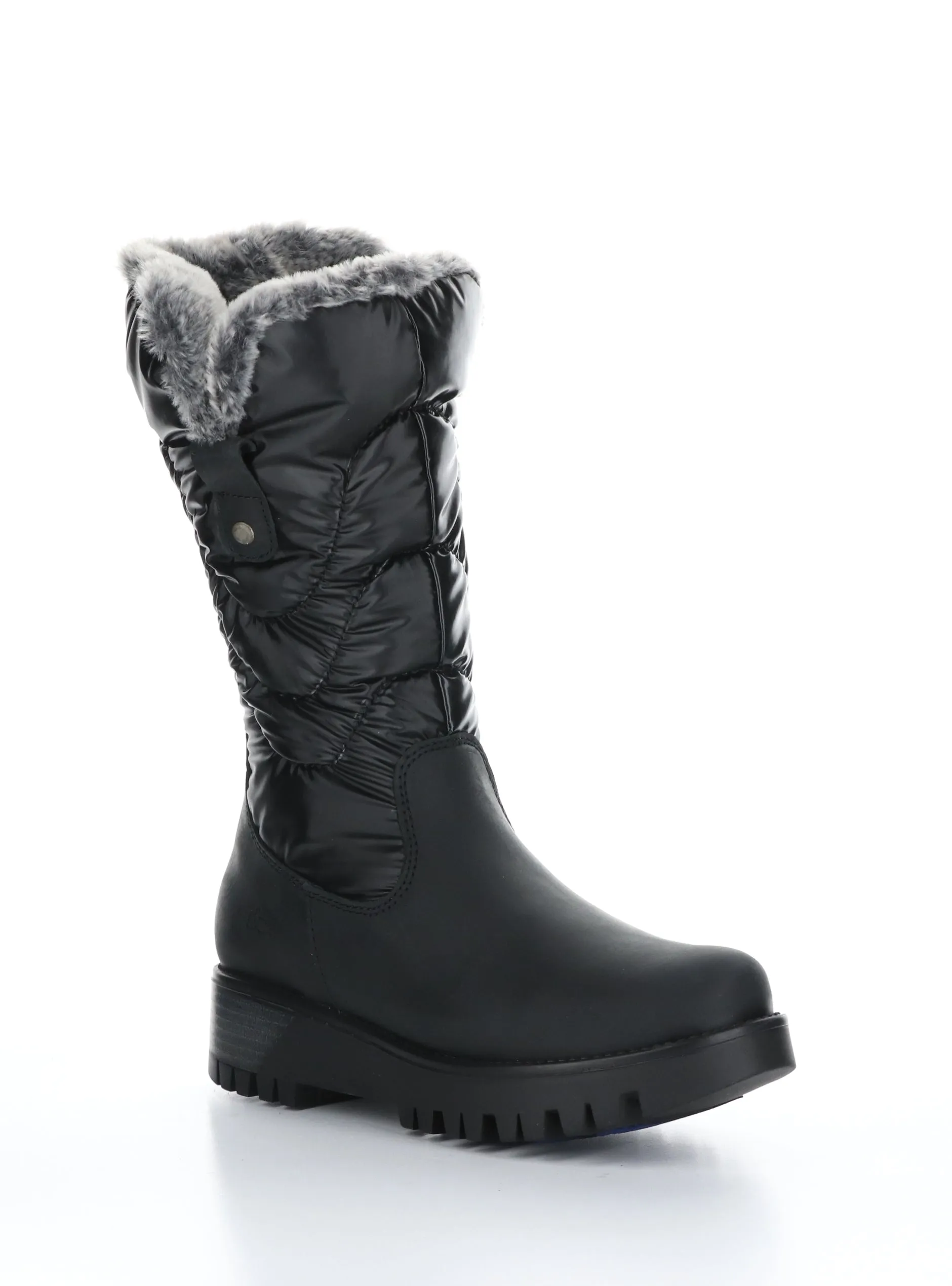 ASTRID Black/Grey Black Zip Up Boots