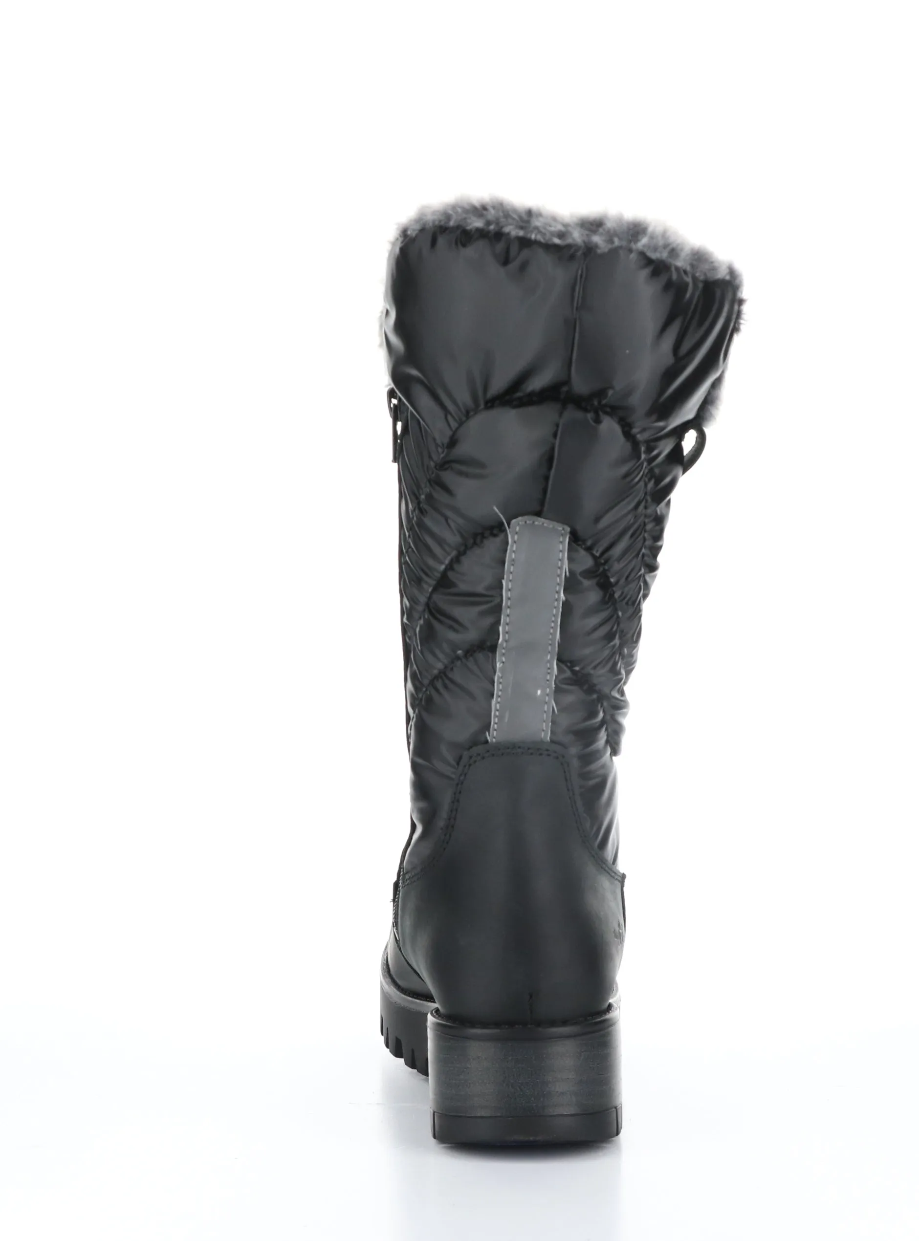 ASTRID Black/Grey Black Zip Up Boots