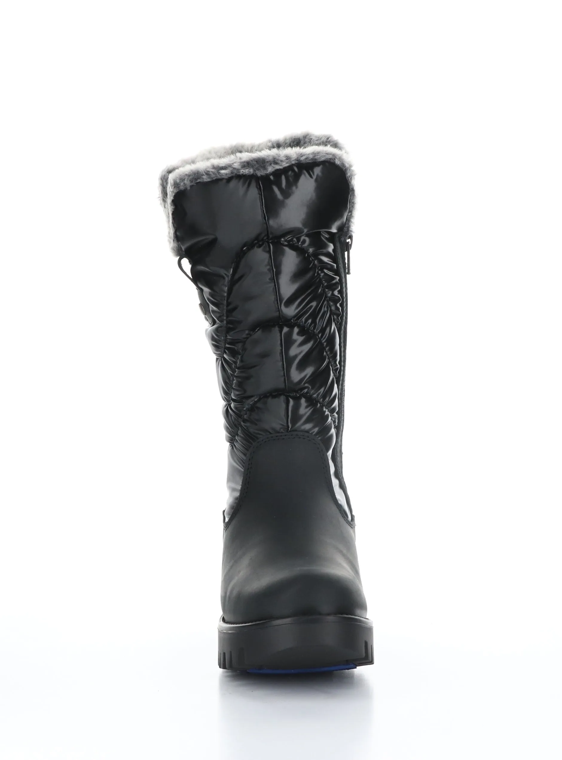 ASTRID Black/Grey Black Zip Up Boots