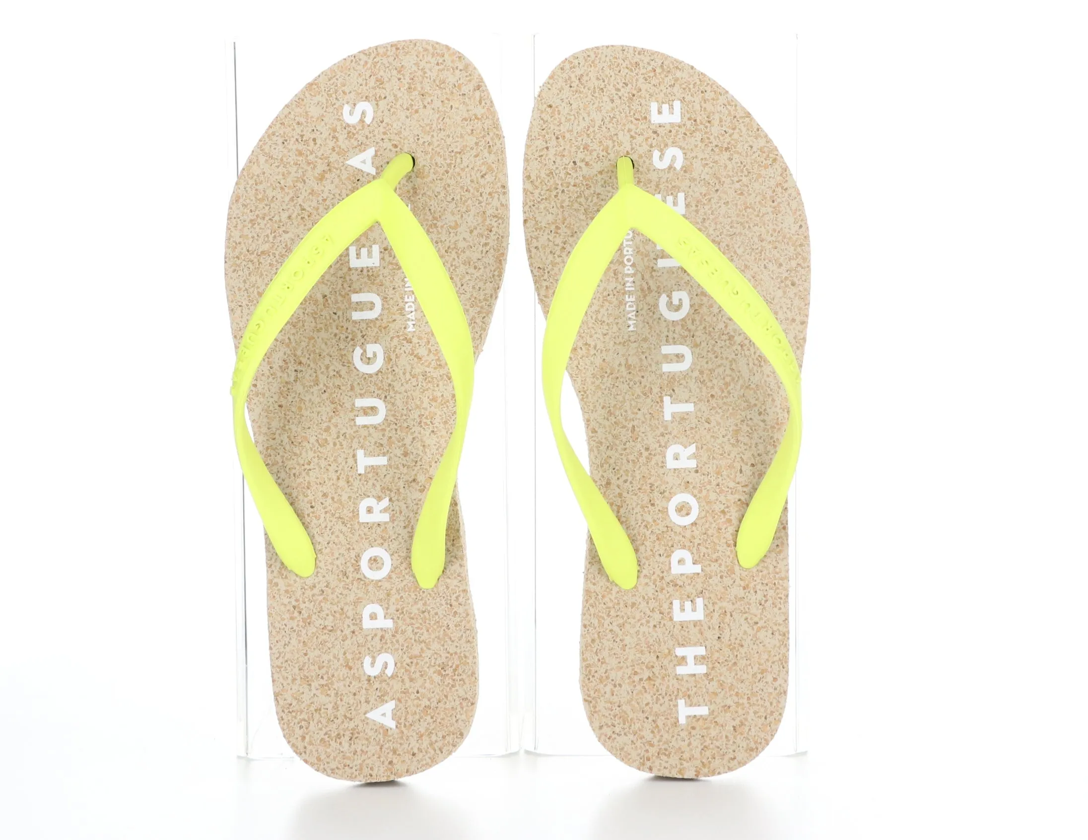 BASE_L Yellow Rubber Strap Beach Flip-Flops