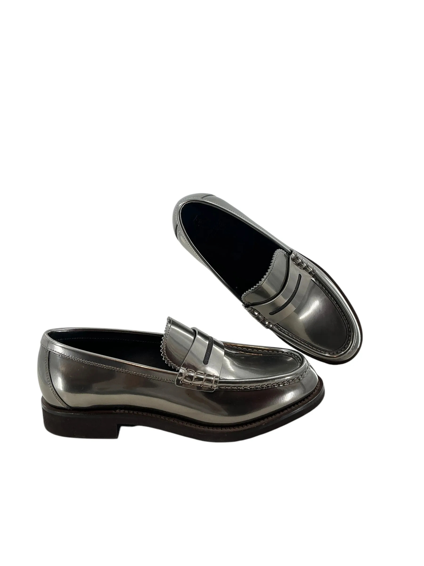 Brunello Cucinelli Metallic Monili Penny Loafers