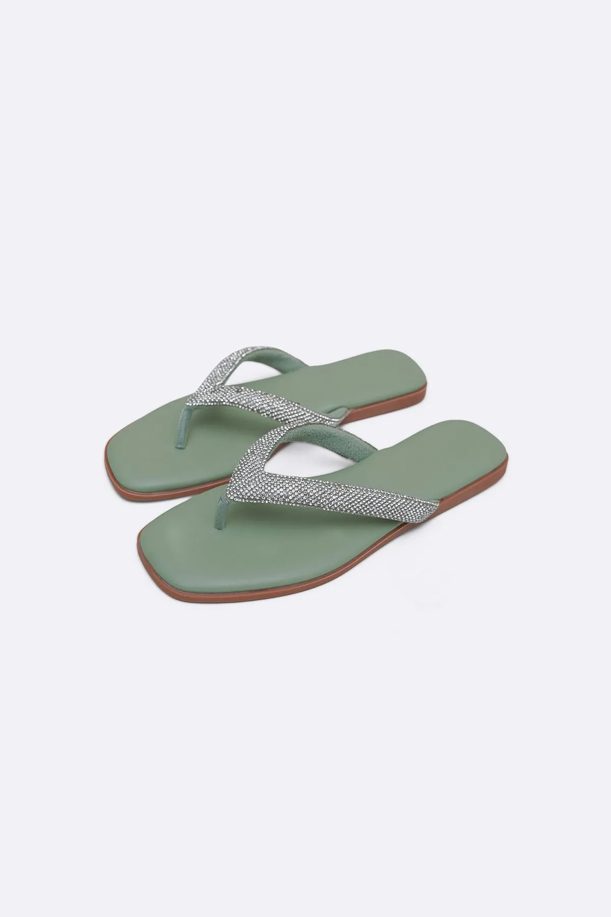 CRYSTAL FLIP FLOPS