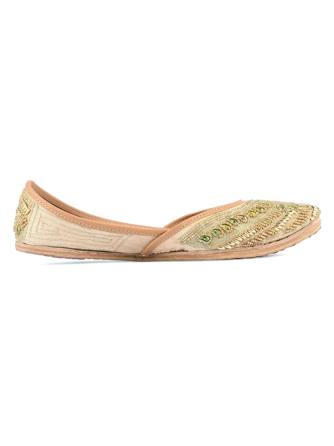 DESI COLOUR Women Multi Ethnic Mojaris Flats