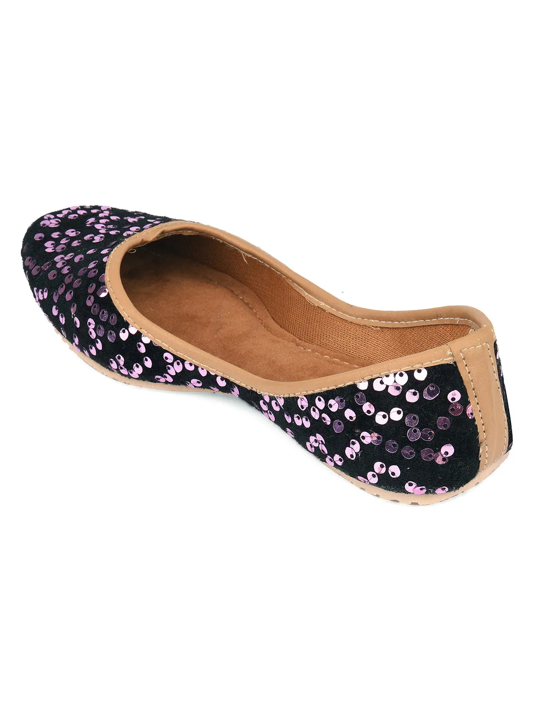 DESI COLOUR Women Purple Printed Ballerinas Flats