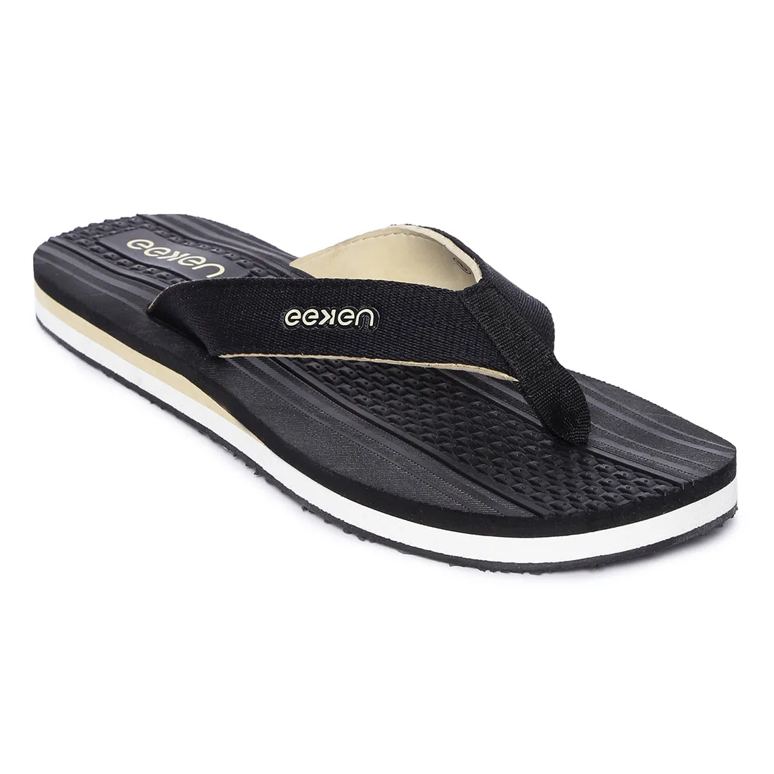 Eeken EFBGO2400S Black Lightweight Washable Dailywear Durable Flip Flops For Men