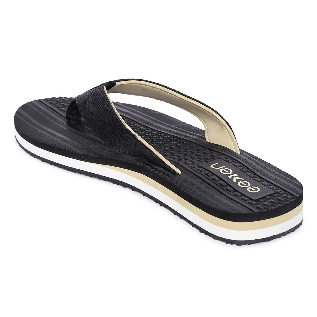 Eeken EFBGO2400S Black Lightweight Washable Dailywear Durable Flip Flops For Men