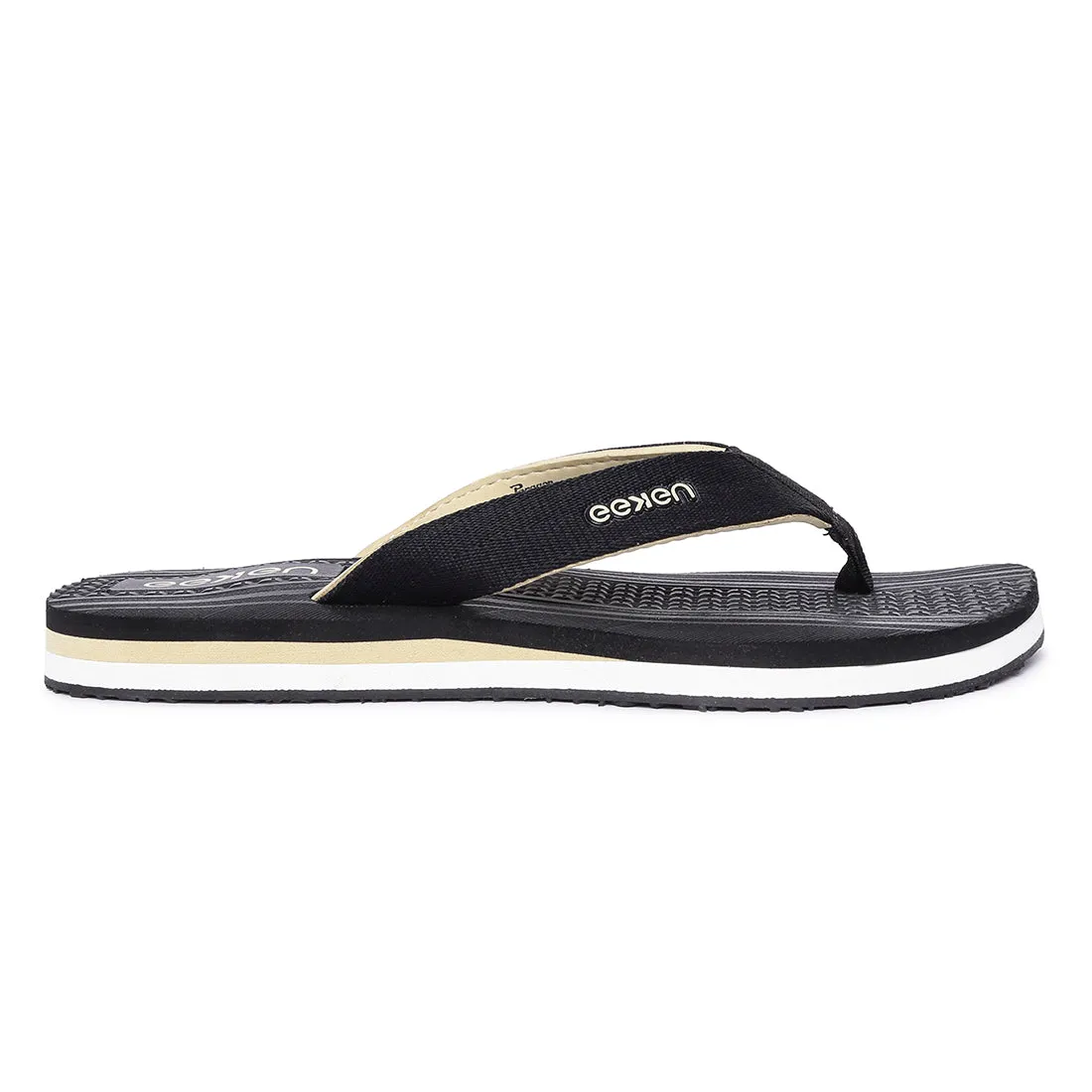 Eeken EFBGO2400S Black Lightweight Washable Dailywear Durable Flip Flops For Men