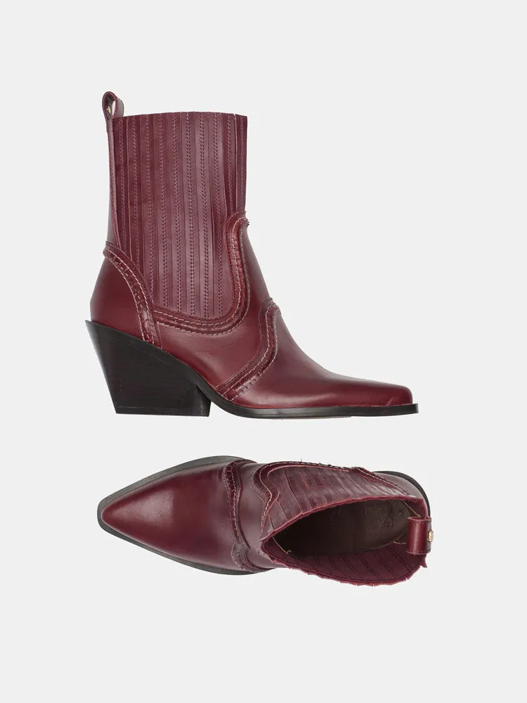 Fabienne Chapot Bree Ankle Boot Burgundy