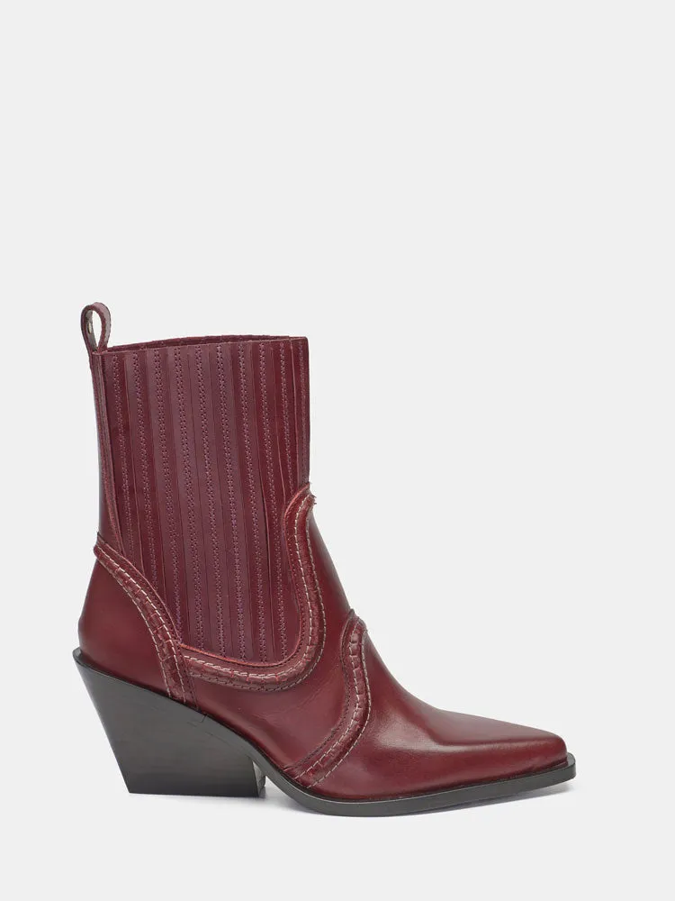 Fabienne Chapot Bree Ankle Boot Burgundy