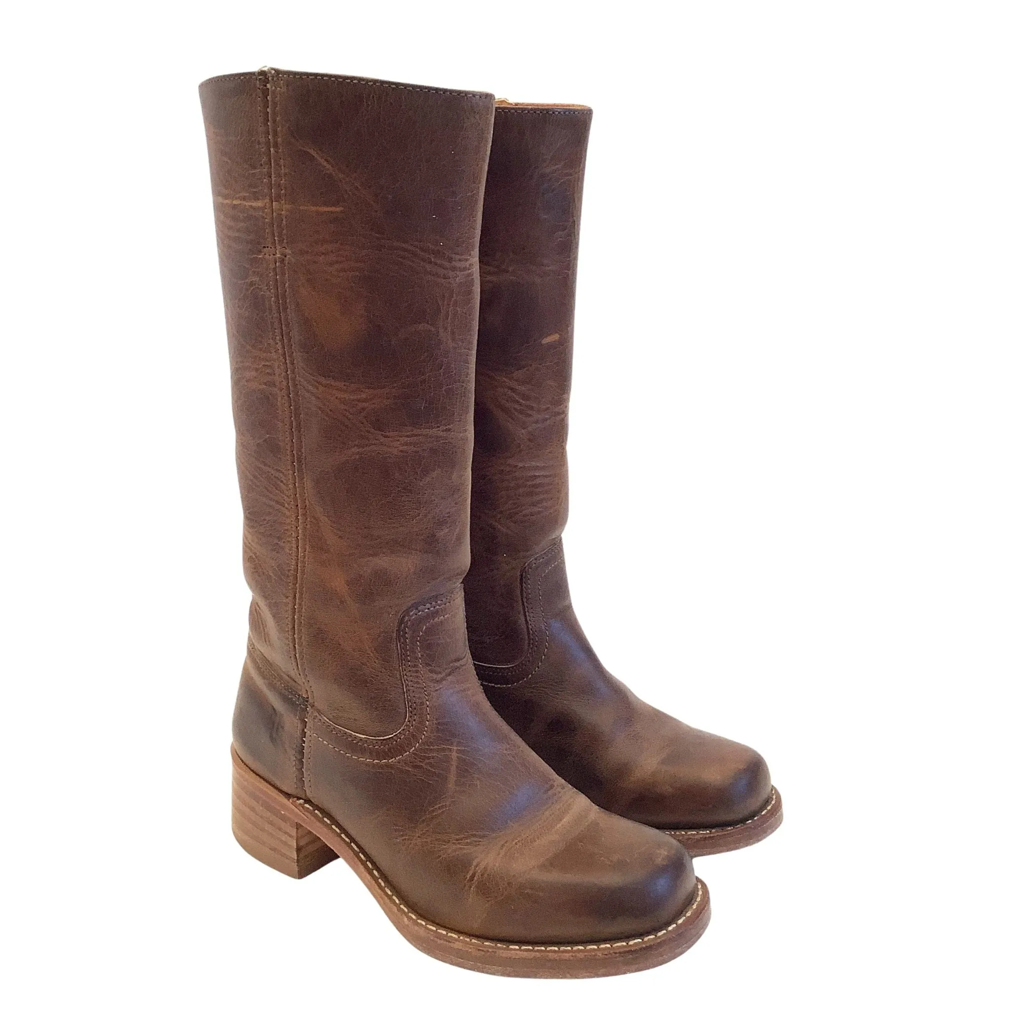 Frye Brown Campus Boots