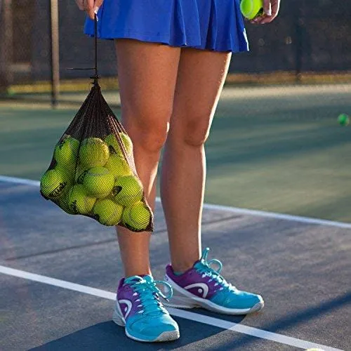 Gamma Bag of Pressureless Tennis Balls - Sturdy & Reuseable Mesh Bag with Drawstring for Easy Transport - Bag-O-Balls (12-Pack of Balls, Yellow)