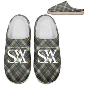 Gift Ideas,Personalized SVA Plaid Indoor Slippers, Custom Love Pets Slippers with image and Name,kitty2020-23020185