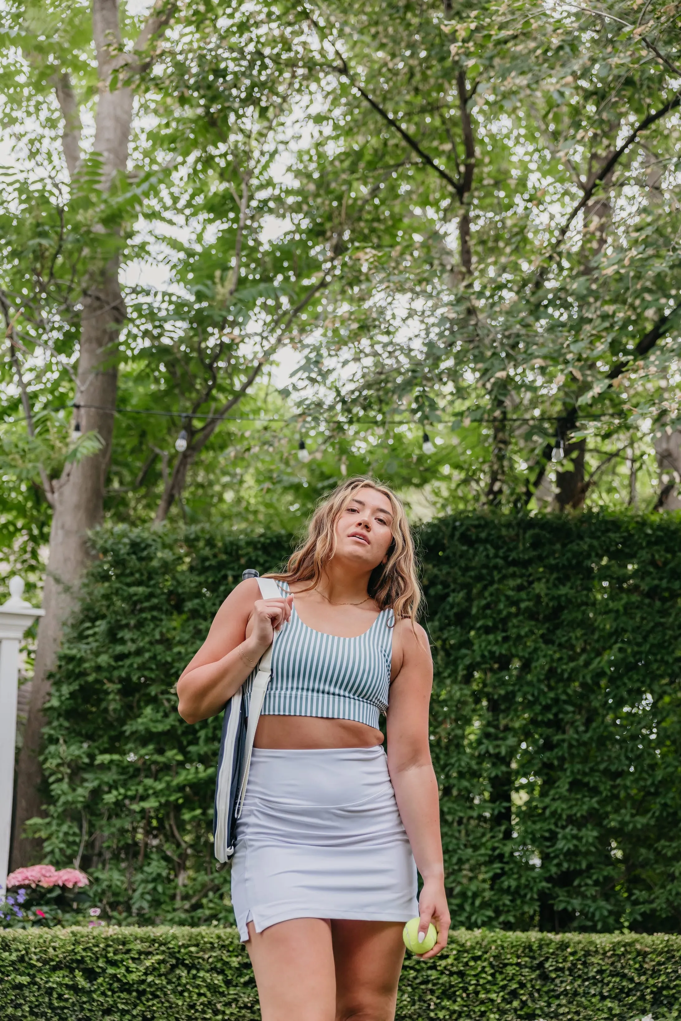 High Rise Active Skirt - White