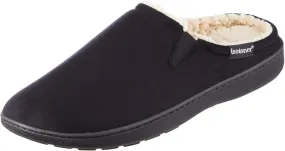 Isotoner Men's Microsuede Hoodback Slippers Black XXL 13 to 14