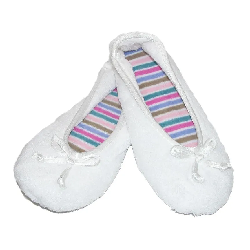 Isotoner Women's Terry Classic Ballerina Slippers (Pack of 2)