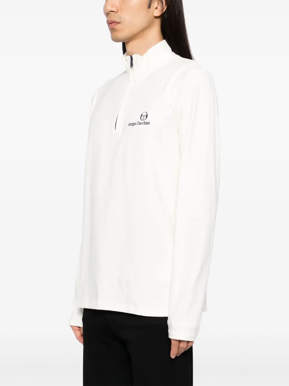 logo embroidery long-sleeves performance T-shirt