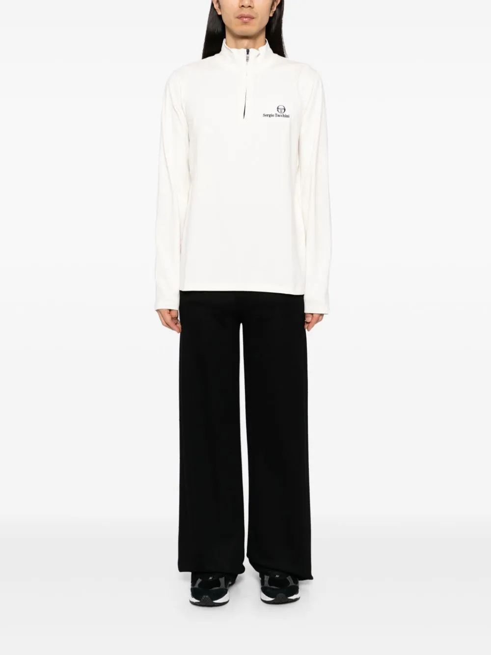 logo embroidery long-sleeves performance T-shirt