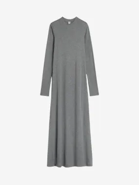 Long Sleeve Jersey Dress - Grey Melange