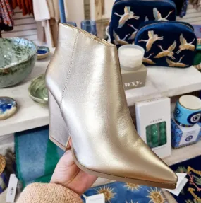 Marcella Metallic Ankle Boots