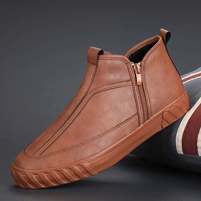 Men's Leather Fashion Sneakers