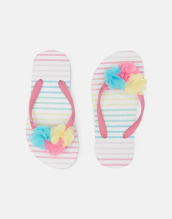 Multi Stripe Junior Girl’s Flip Flop - Select Size