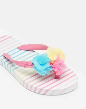 Multi Stripe Junior Girl’s Flip Flop - Select Size