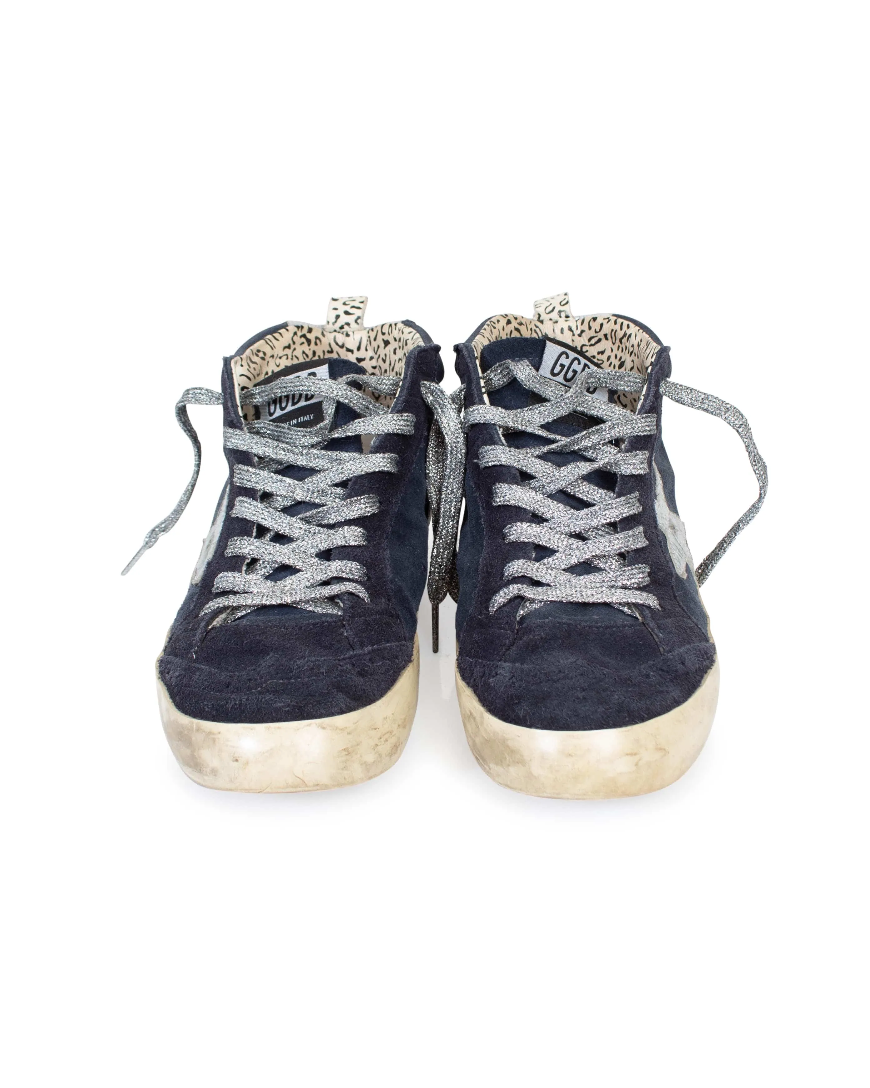 Navy "Midstar" Sneakers