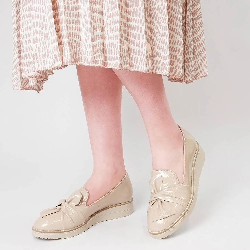 Oclem Latte Patent Leather Loafers