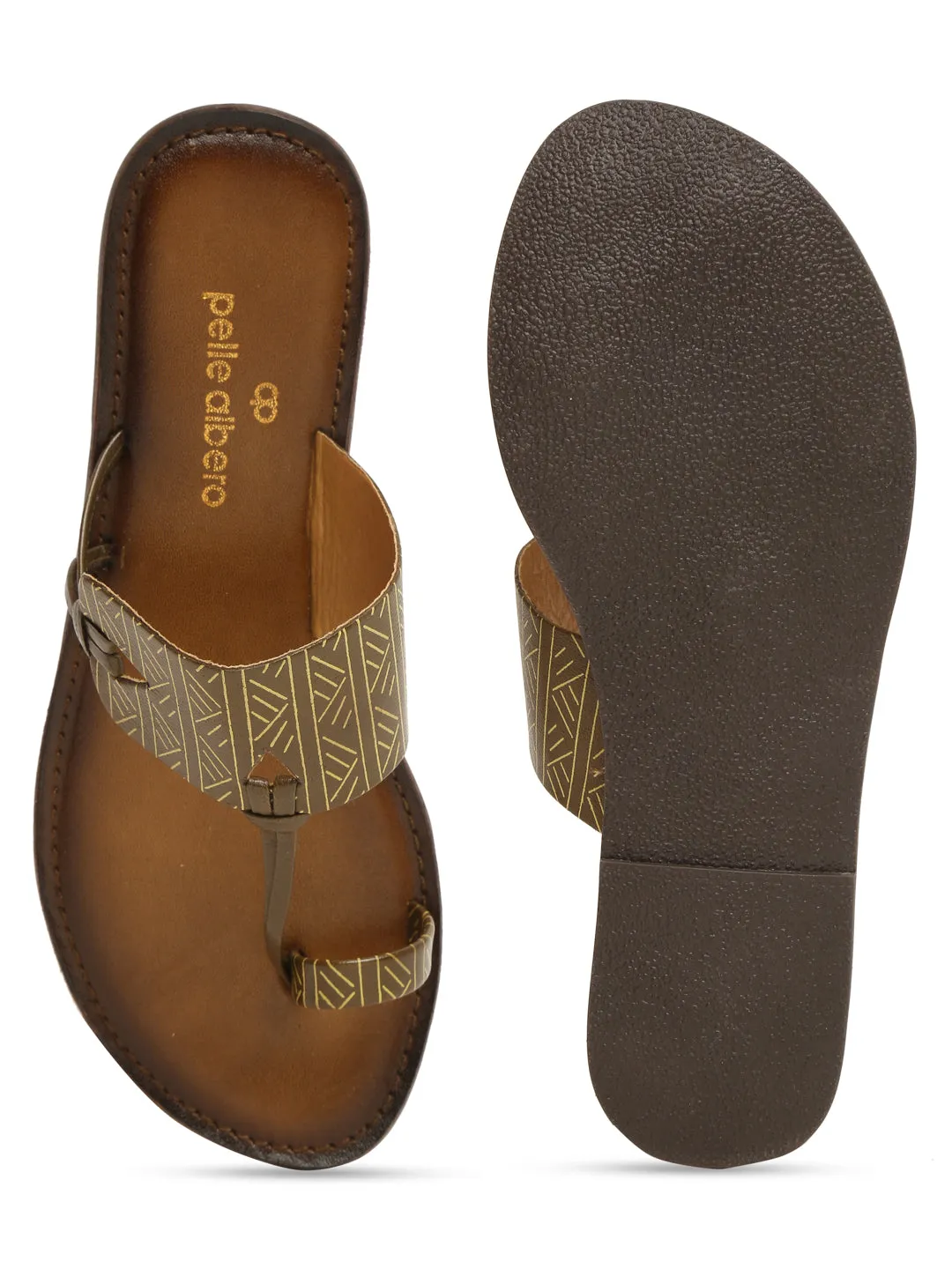 Pelle Albero Green Slipper For Women