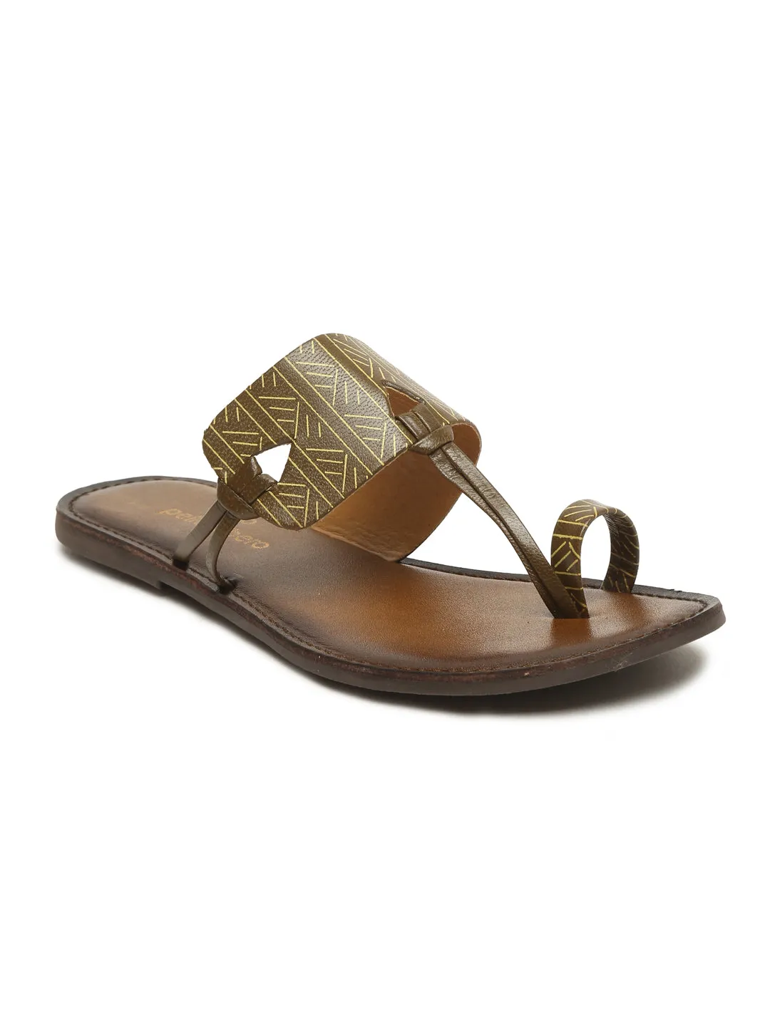 Pelle Albero Green Slipper For Women