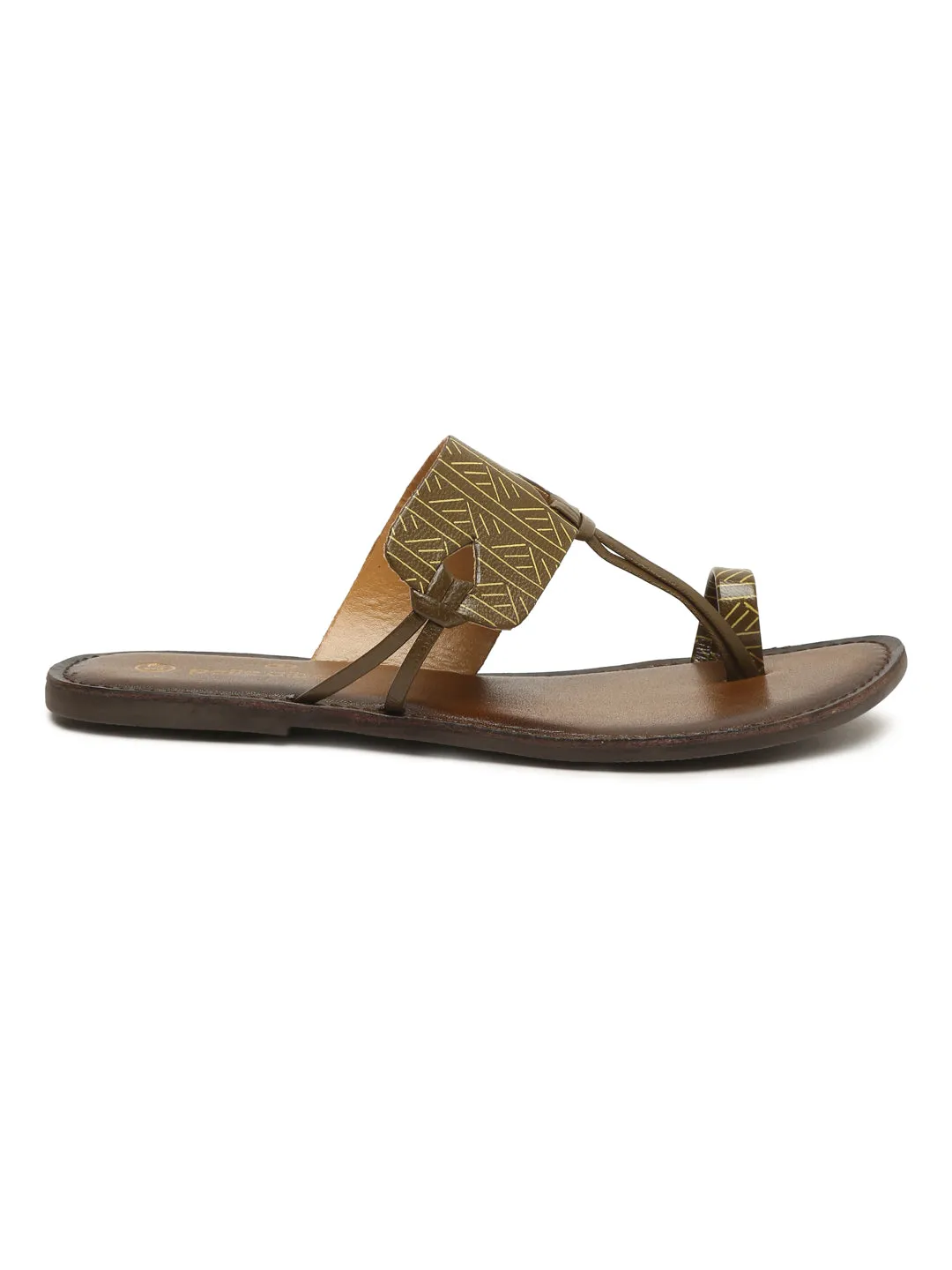 Pelle Albero Green Slipper For Women