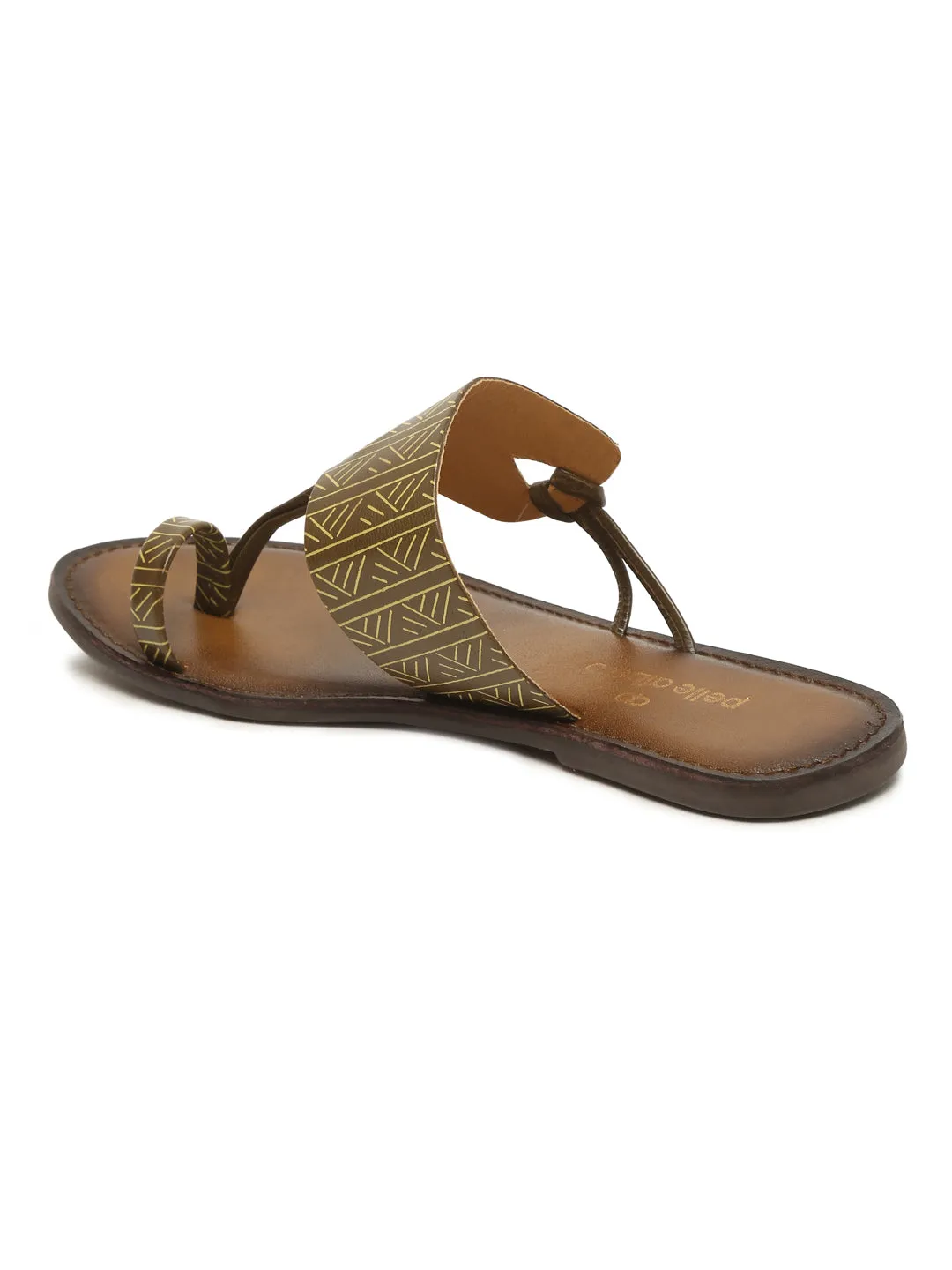 Pelle Albero Green Slipper For Women