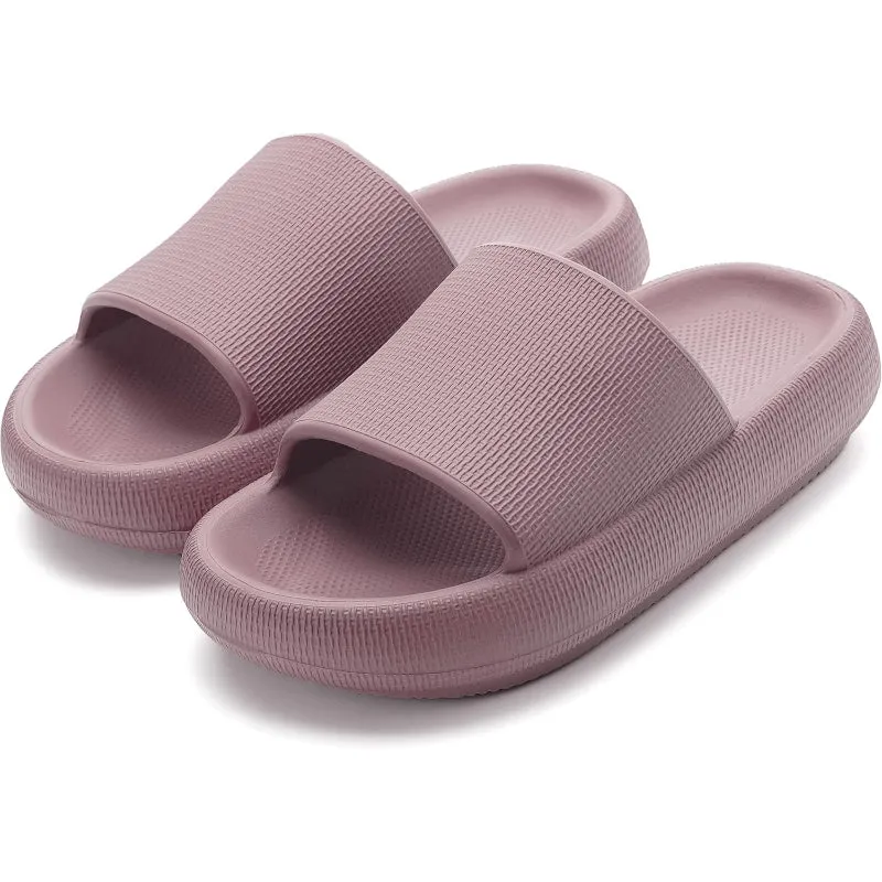 Plush Pillow Comfort Slides