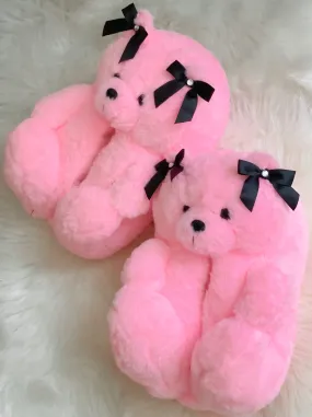 Teddy Faux- Fur Plush Slippers