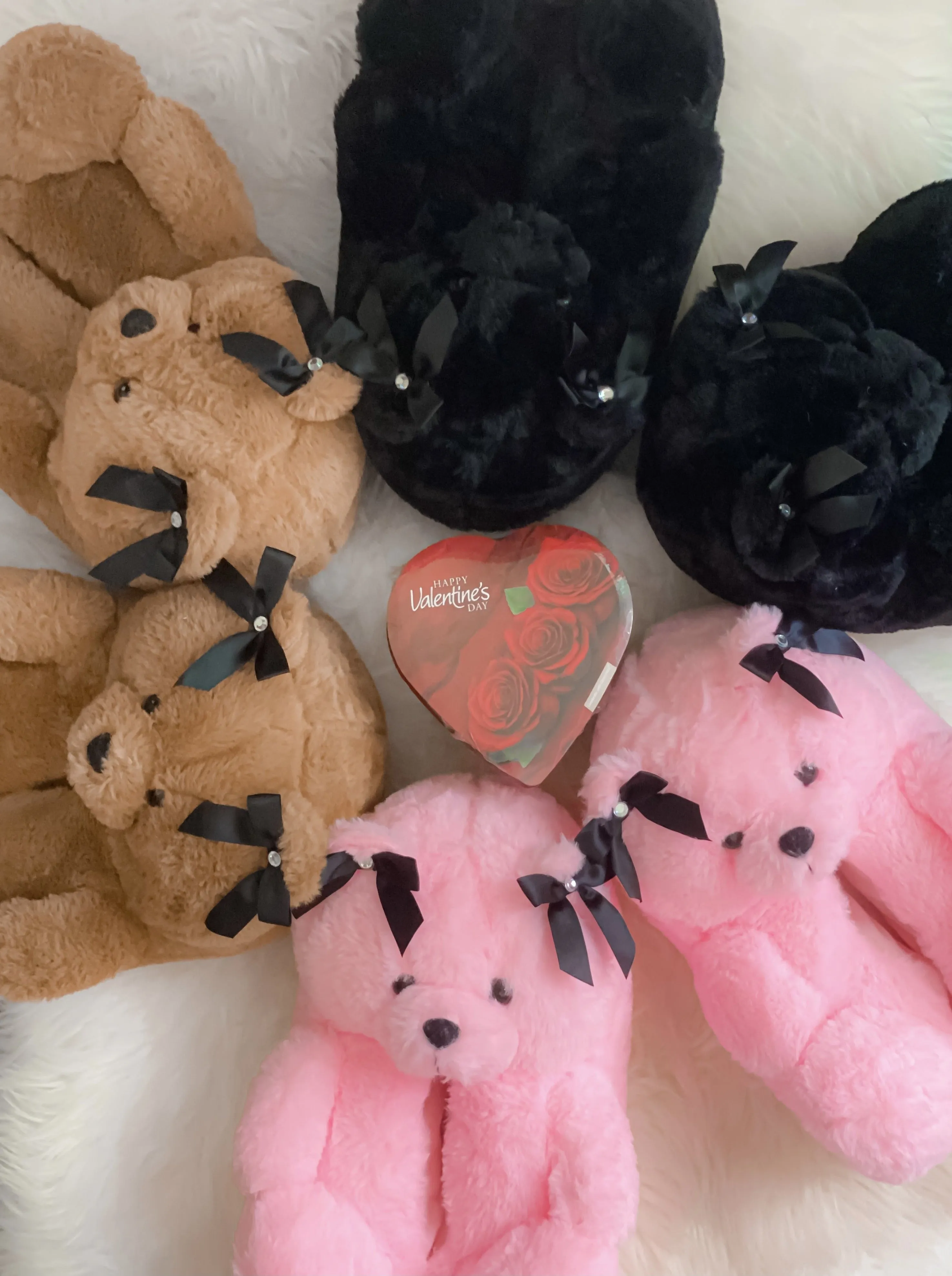 Teddy Faux- Fur Plush Slippers