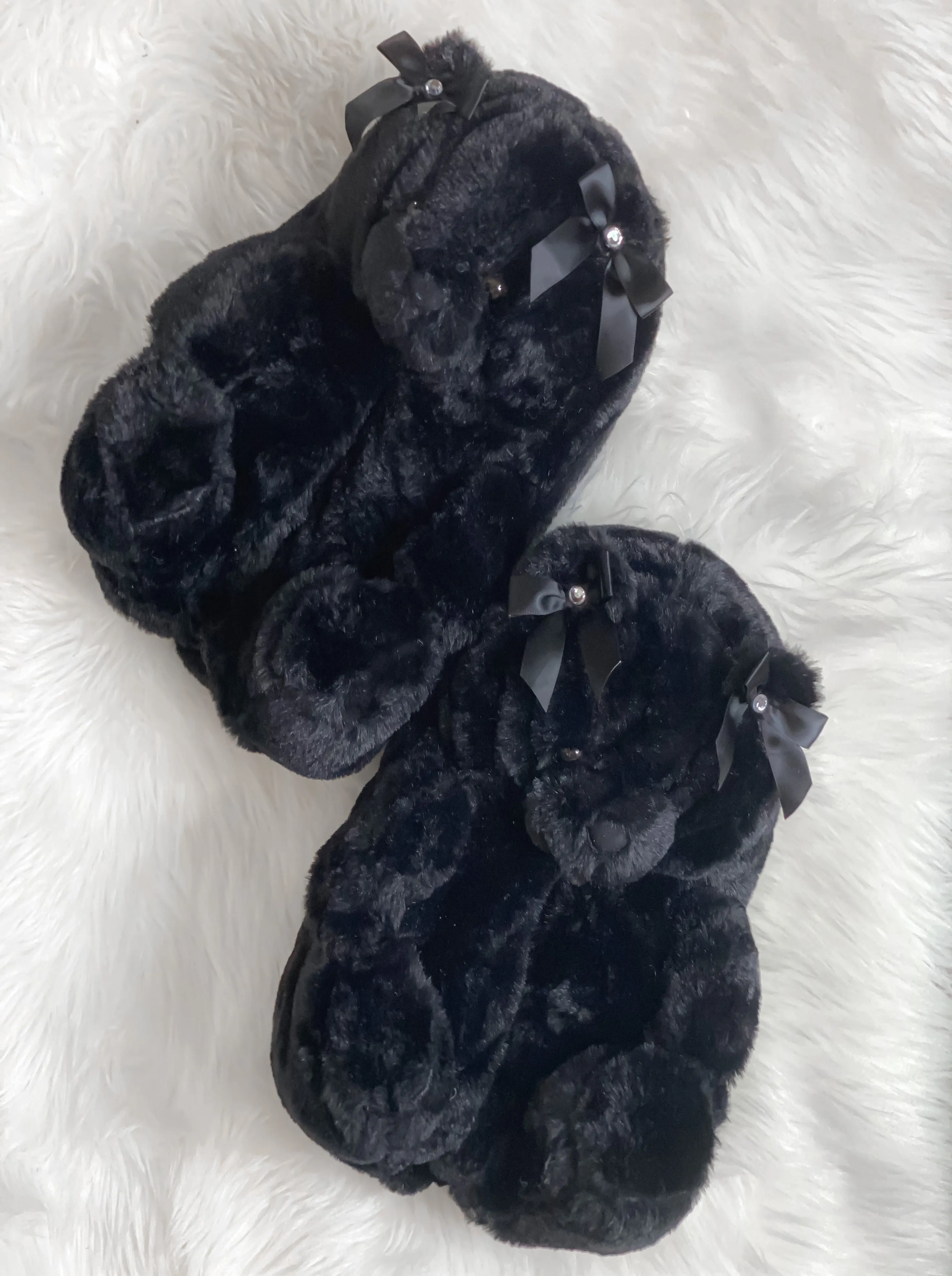 Teddy Faux- Fur Plush Slippers