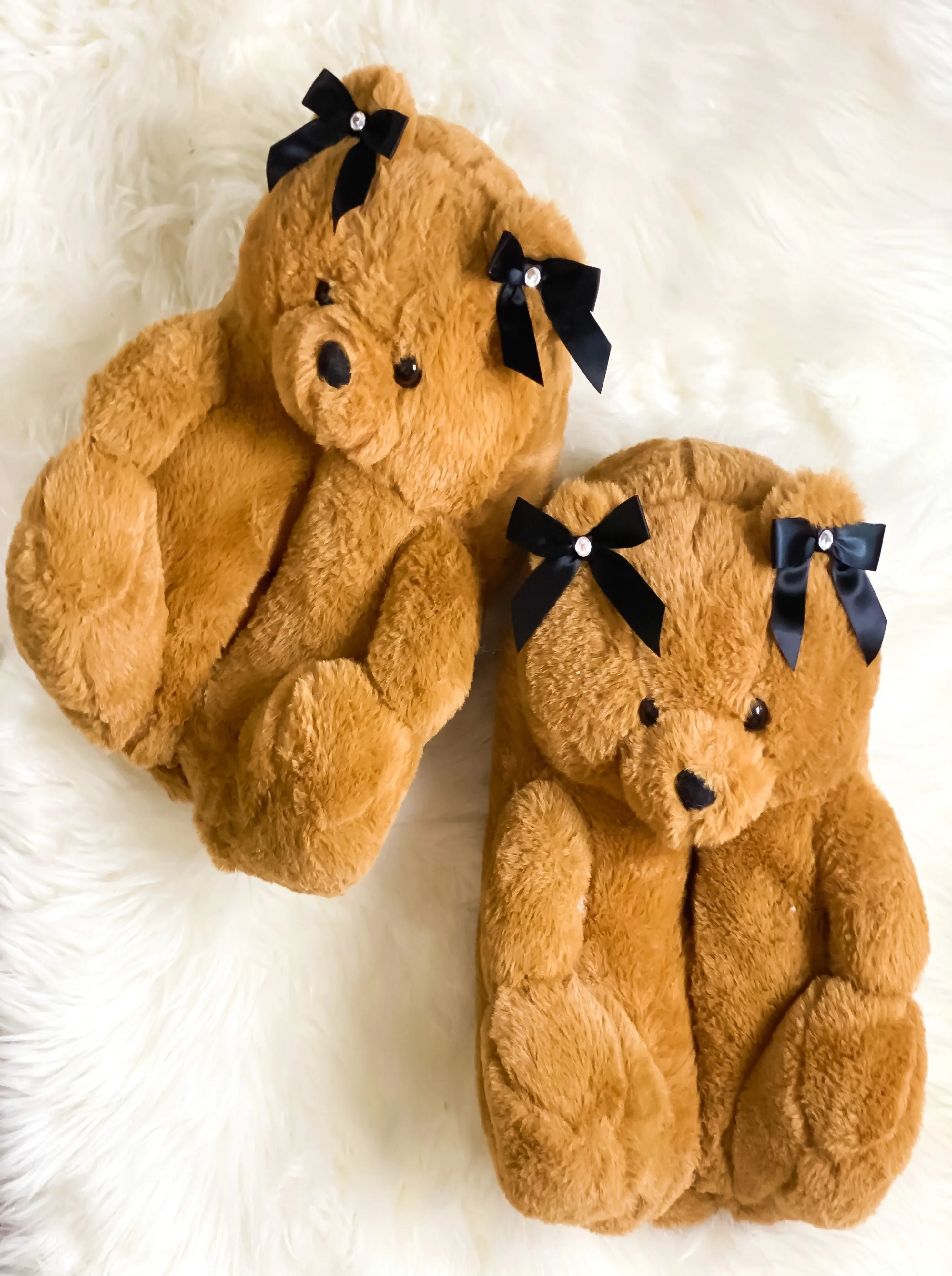 Teddy Faux- Fur Plush Slippers