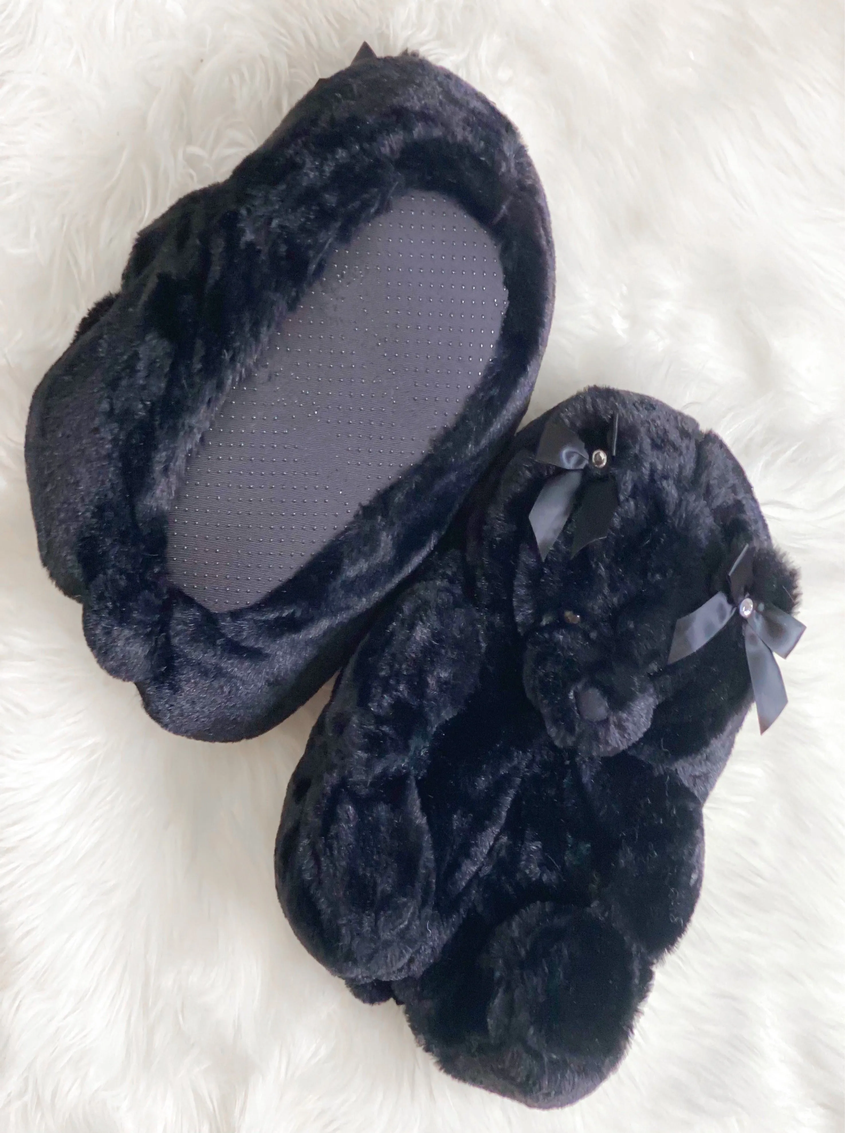 Teddy Faux- Fur Plush Slippers