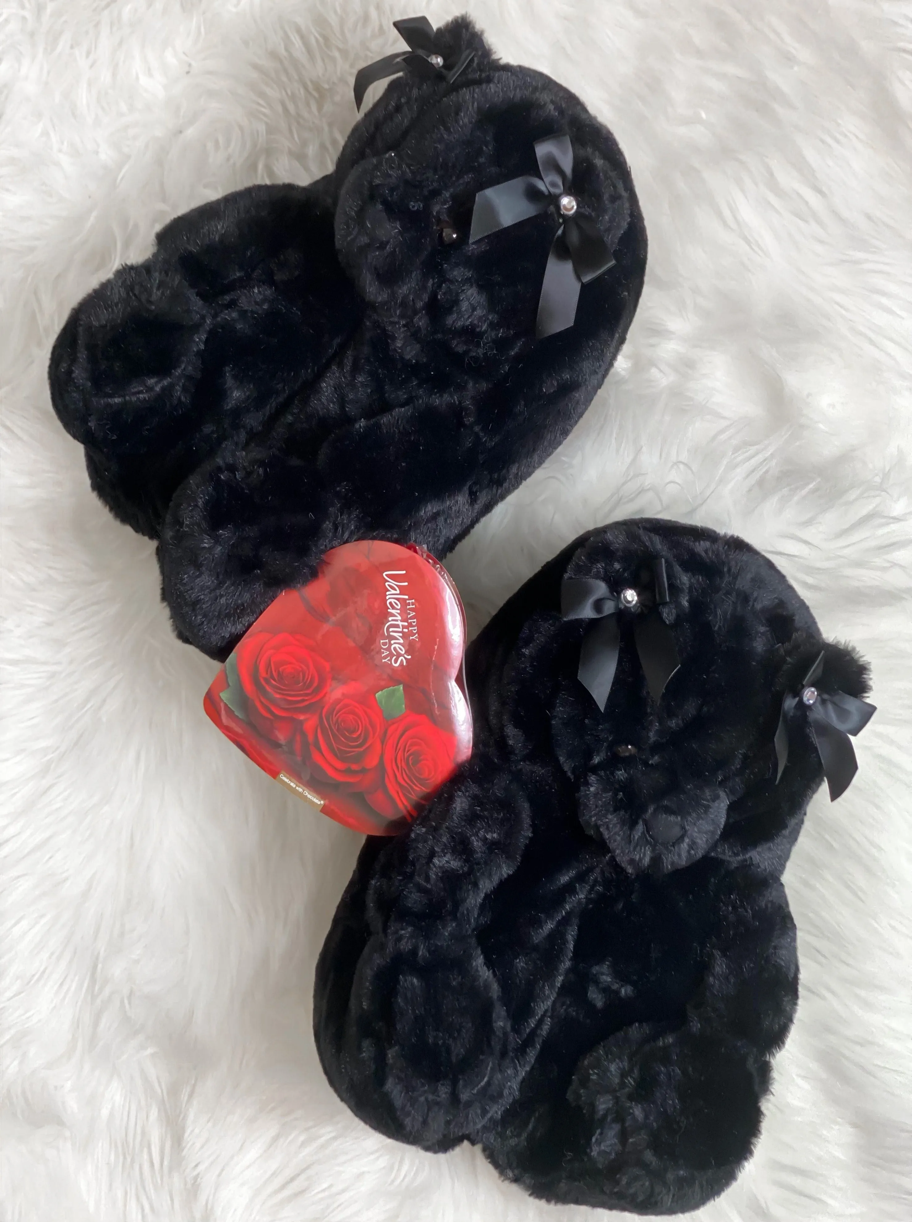 Teddy Faux- Fur Plush Slippers