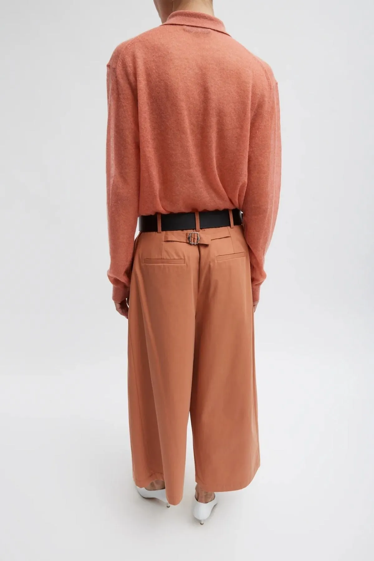 Tibi Bio Twill Triple Pleat Cropped Pant - Yam