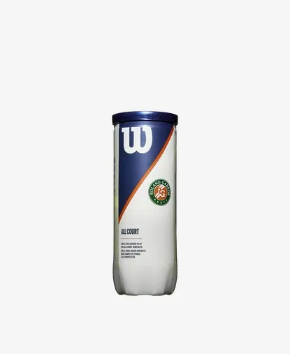 Wilson Roland Garros All Court 3 Ball Can