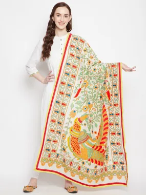 Women Multicolored Chanderi Cotton Dupatta
