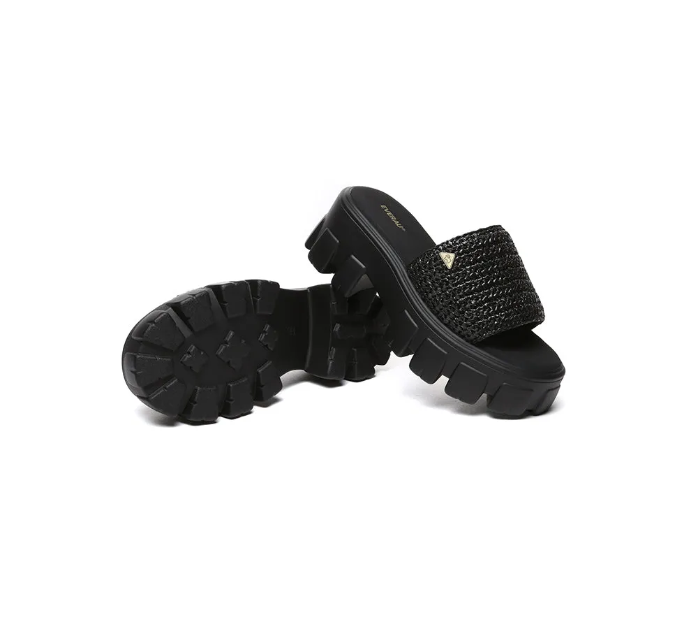 Women Woven Chunky Platform Sandals