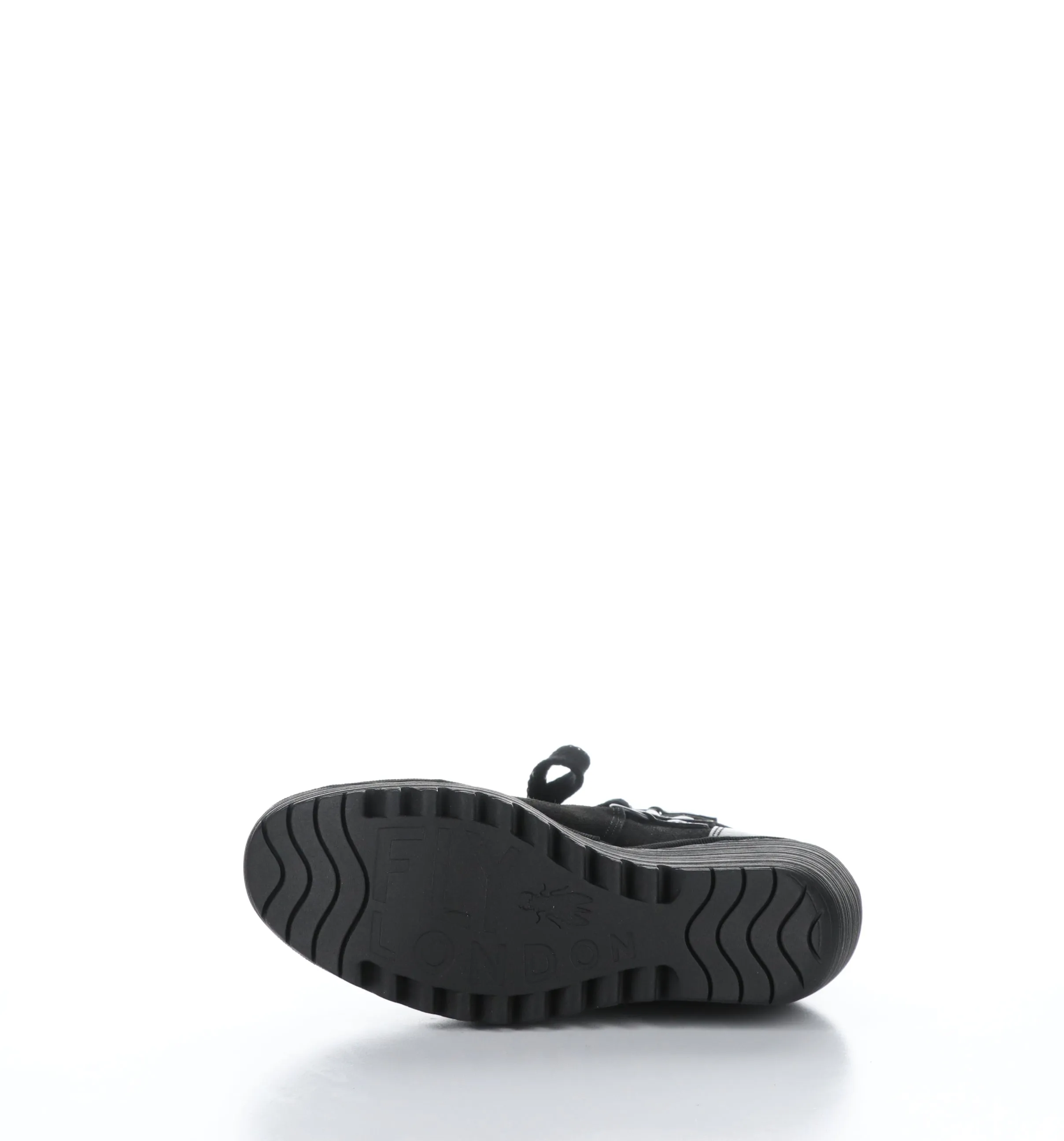 YESI340FLY Black Round Toe Boots